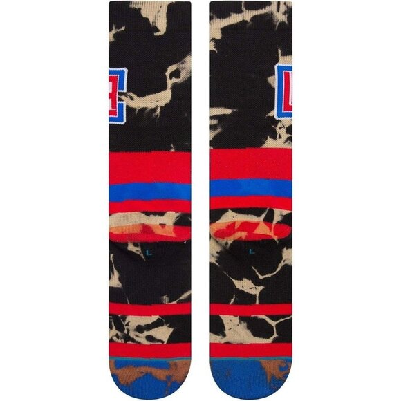 Stance Mens Los Angeles Clippers Acid Wash Jersey Crew Socks Red Size Medium - Picture 3 of 3